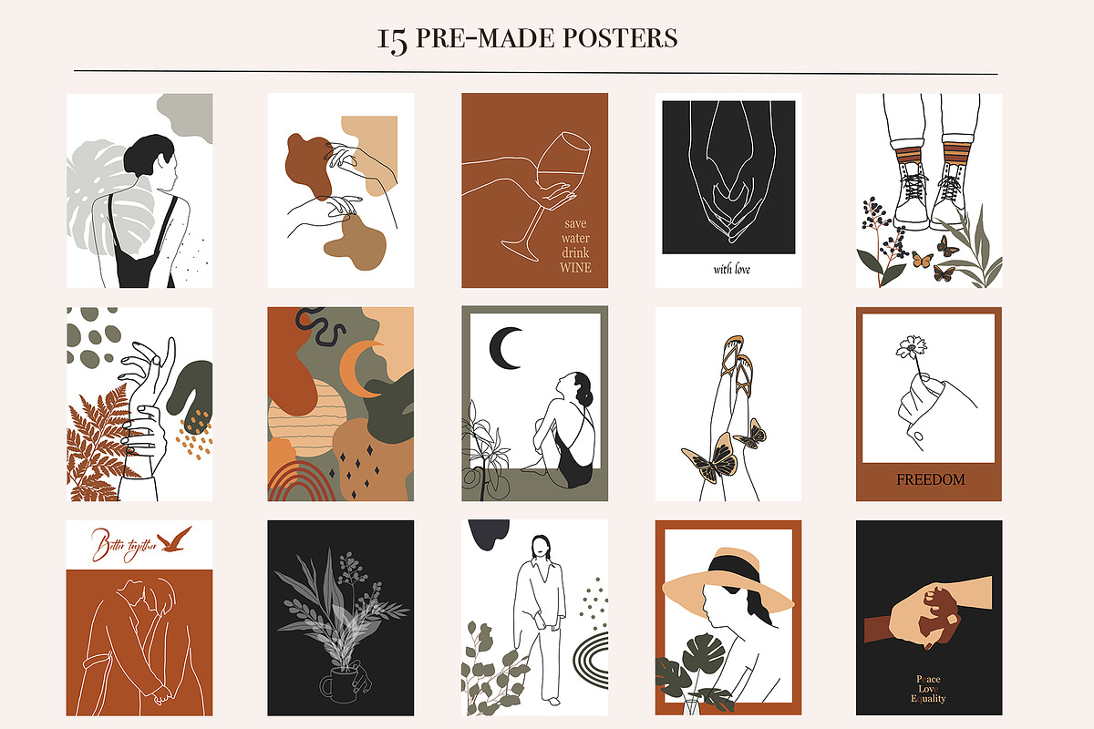 Abstract & Line Boho Collection!, an Illustration by ApetekMarket (Photo 6 of 13)
