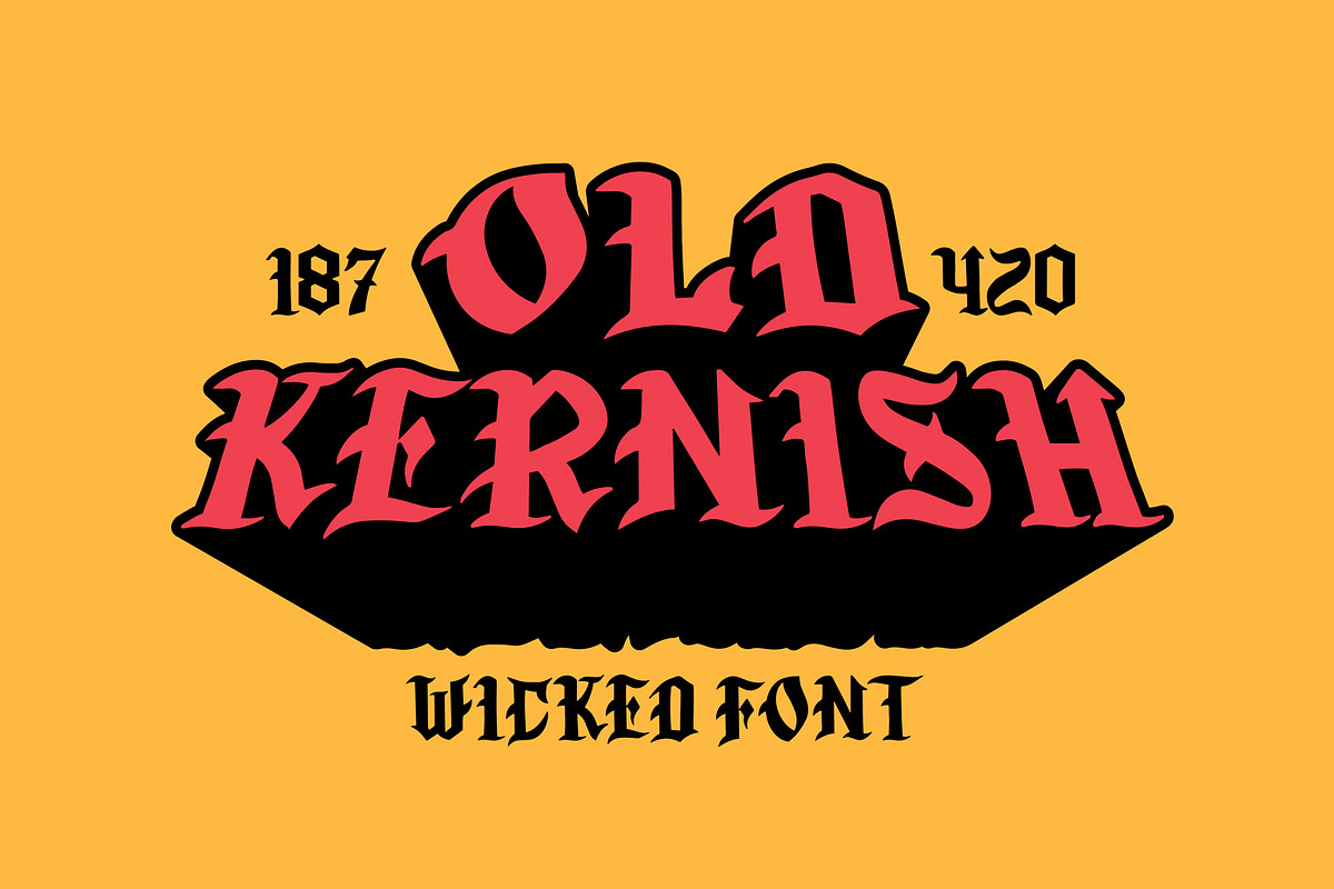 Old Kernish Font, a Font by Kern Club (Photo 1 of 3)