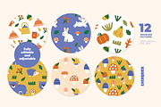 Hello Autumn. Clipart & Patterns, an Animal Illustration by Ejevyaka (Thumbnail 4 of 9)