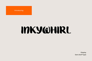 InkyWhirl Display Font, a Handwritten Font by Glowin_studio