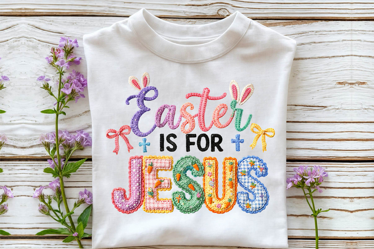 Crochet Easter Is For Jesus png, an Illustration by DreamCafeArt (Photo 4 of 6)