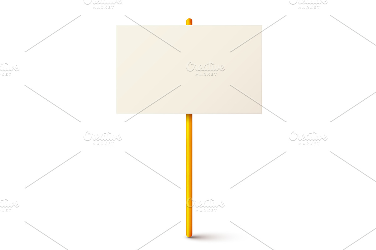 Blank colorful protest sign with, an Object Illustration by 32pixels