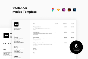 Freelance Invoices - Template Bundle, a Print Template by Petr Bilek