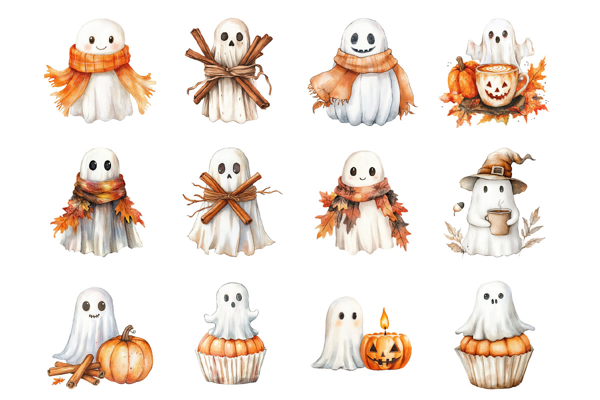 Autumn Spice Ghost Halloween, an Illustration by Design Market (Photo 2 of 3)