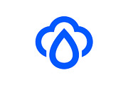 Cloud Sky Waterdrop Droplet Logo, a Branding & Logo Template by Buqancreative (Thumbnail 1 of 4)
