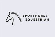 Horse Head Equestrian Logo, a Branding & Logo Template by Leah Suzanne (Thumbnail 1 of 2)