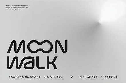 Moon Walk Font | Futuristic Font, a Sans Serif Font by WhymoreArt