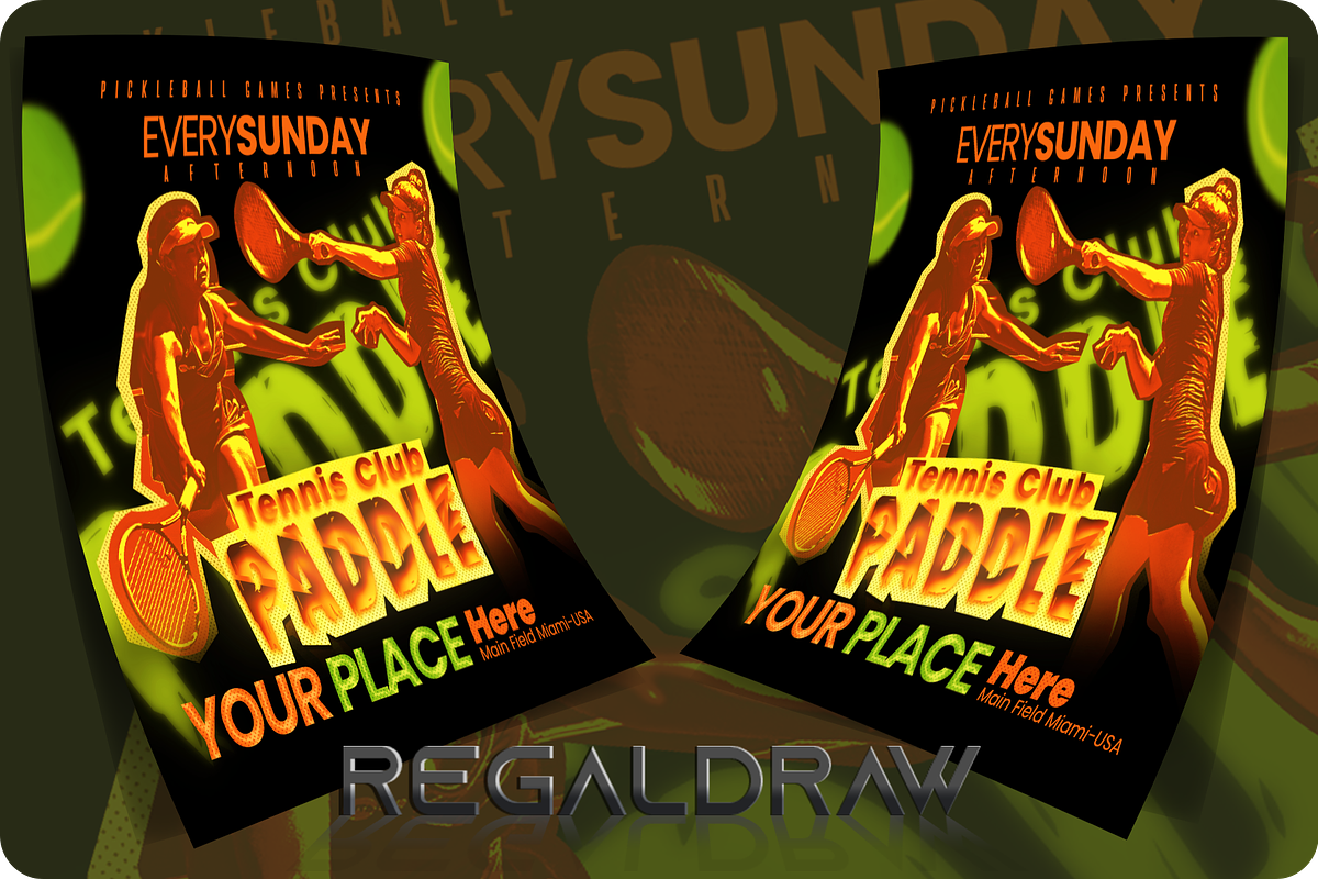 Paddle Game Flyer preview 2