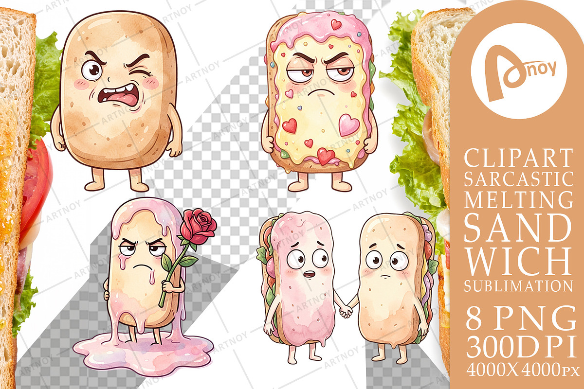 Sarcastic Ice Cream Sandwich, a Decorative Illustration by Artnoy (Photo 9 of 18)