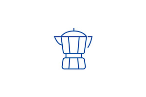 Coffee Maker Line Icon Concept