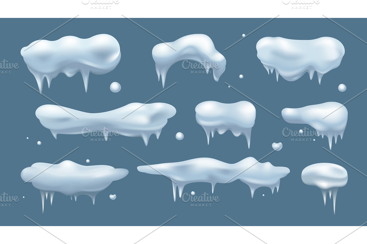 Snow Caps 3D Illustration, an Object Illustration by alexdndz
