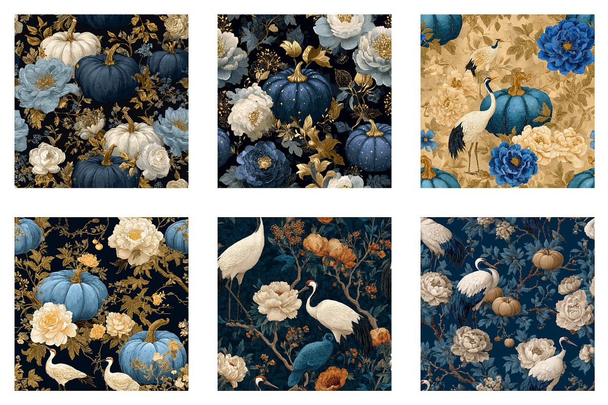 Vintage Luxury Halloween Chinoiserie, a Pattern Graphic by fashionaddict (Photo 5 of 5)