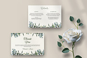 Greenery Wedding invite Set Canva, an Invitation Template by Aks-Designs (Thumbnail 4 of 6)