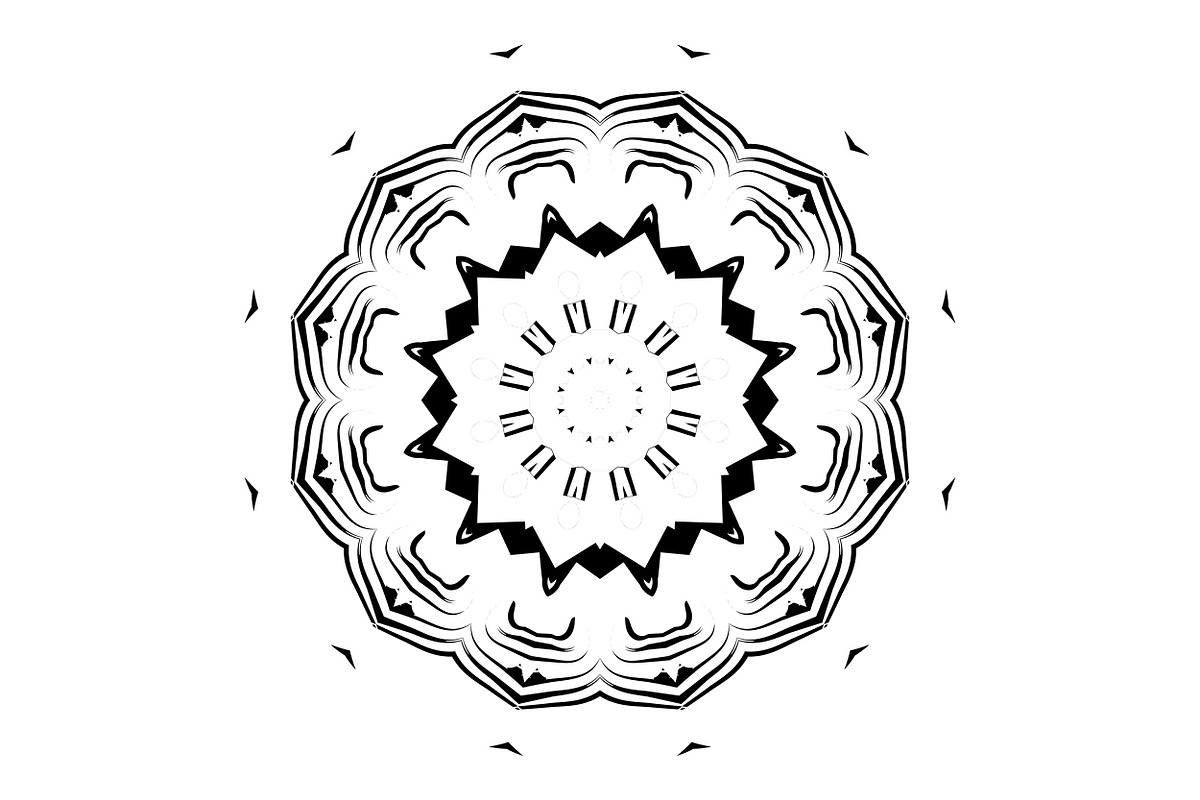 Black and White Mandala Patterns Set, a Decorative Illustration by NJ Himel (Photo 53 of 101)