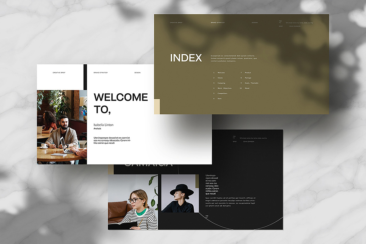 Creative Brief Template, a Presentation Template by White Graphic (Photo 4 of 8)