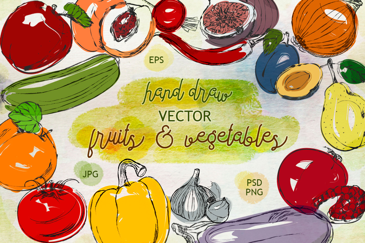 Collection of fruits & vegetables, a Templates & Theme by Indie Khisa (Photo 1 of 10)
