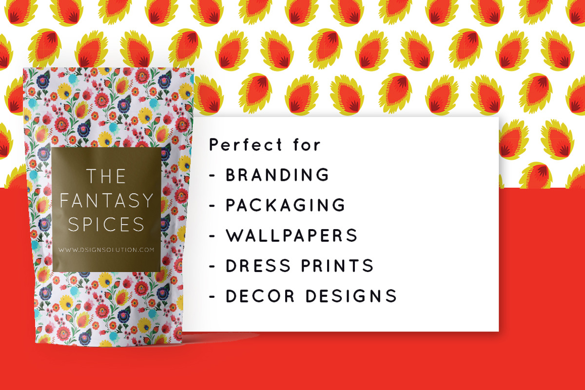 Polish Mexican Floral Pattern Pack, a Pattern Graphic by Design Unique (Photo 2 of 13)