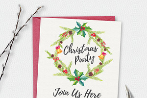 Christmas Party Card, an Invitation Template by graphicforest