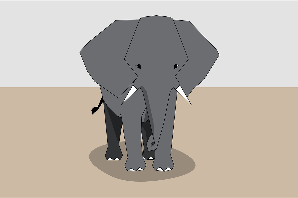 Vector Illustration Elephant, an Animal Illustration by Prince Cyber Graphics
