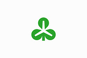 Shamrock Windmill Logo Nature Green, a Branding & Logo Template by Signatoro (Thumbnail 1 of 3)