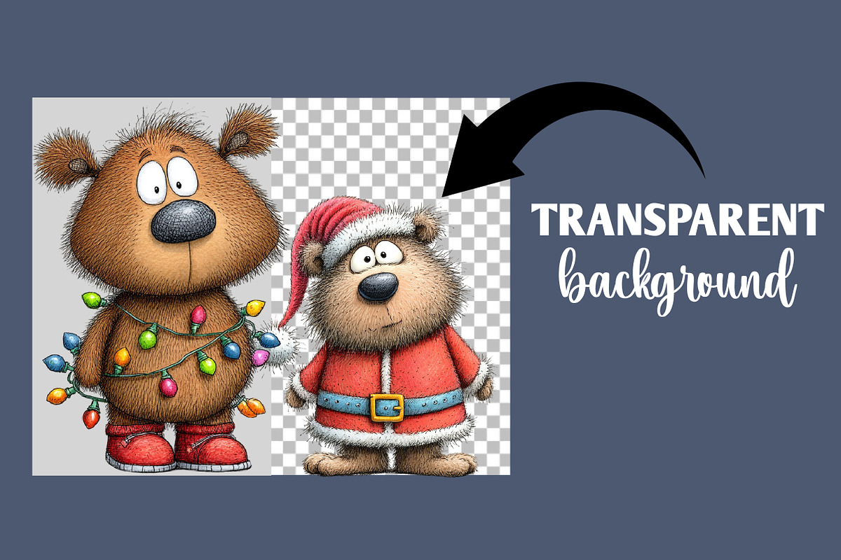 Christmas Teddy bear clipart, an Illustration by Designworld (Photo 2 of 5)
