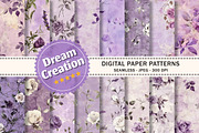 Purple Shabby Chic Digital Paper, a Texture Graphic by Dream Creation (Thumbnail 1 of 7)