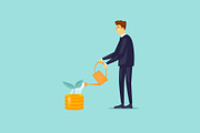 Businessman and arrow, a Finance Illustration by Podis (Thumbnail 6 of 7)
