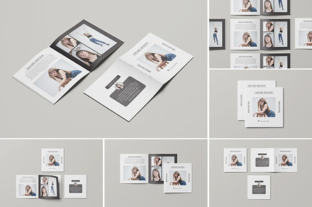 Square Brochure Mockup, a Books & Magazine Mockup by AKMAL STUDIO