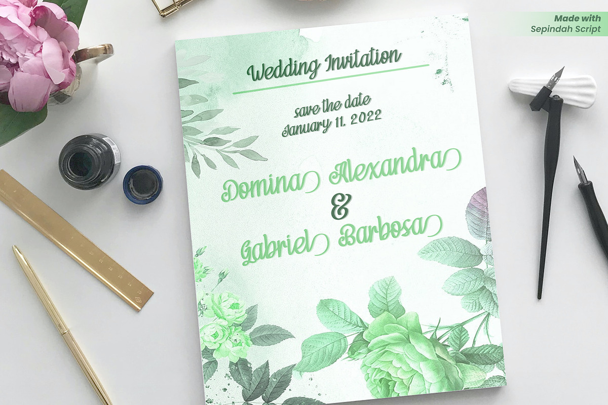 Sepindah Font Duo Sans & Script, a Handwritten Font by Iwanistic (Photo 9 of 15)
