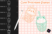 Procreate Brushes Bubble Tea, a Food Illustration by InkPrintsTattoo (Thumbnail 2 of 5)