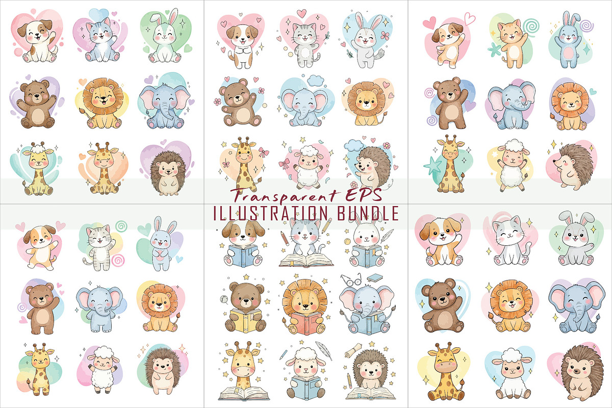 Animal lover illustrations bundle, an Animal Illustration by Sofia's Fashion (Photo 2 of 3)