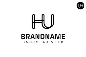 Letters HU And UH Monogram Logo