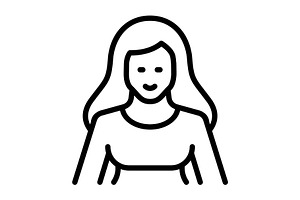 Blonde fair black icon, an Outline Icon by Creative priyanka