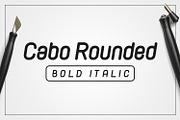 Cabo Rounded Bold Italic, a Sans Serif Font by Bogdan Casota (Thumbnail 1 of 3)