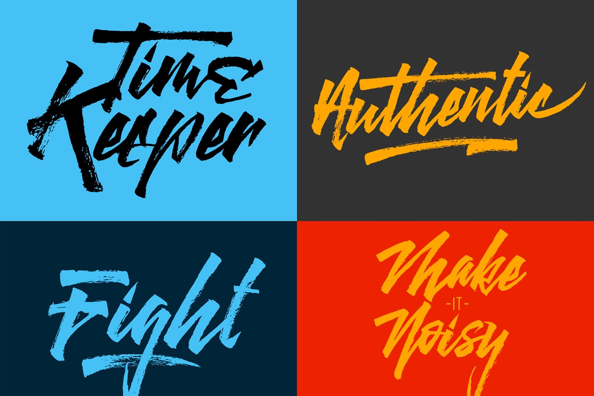 City Bustle brush font preview 8