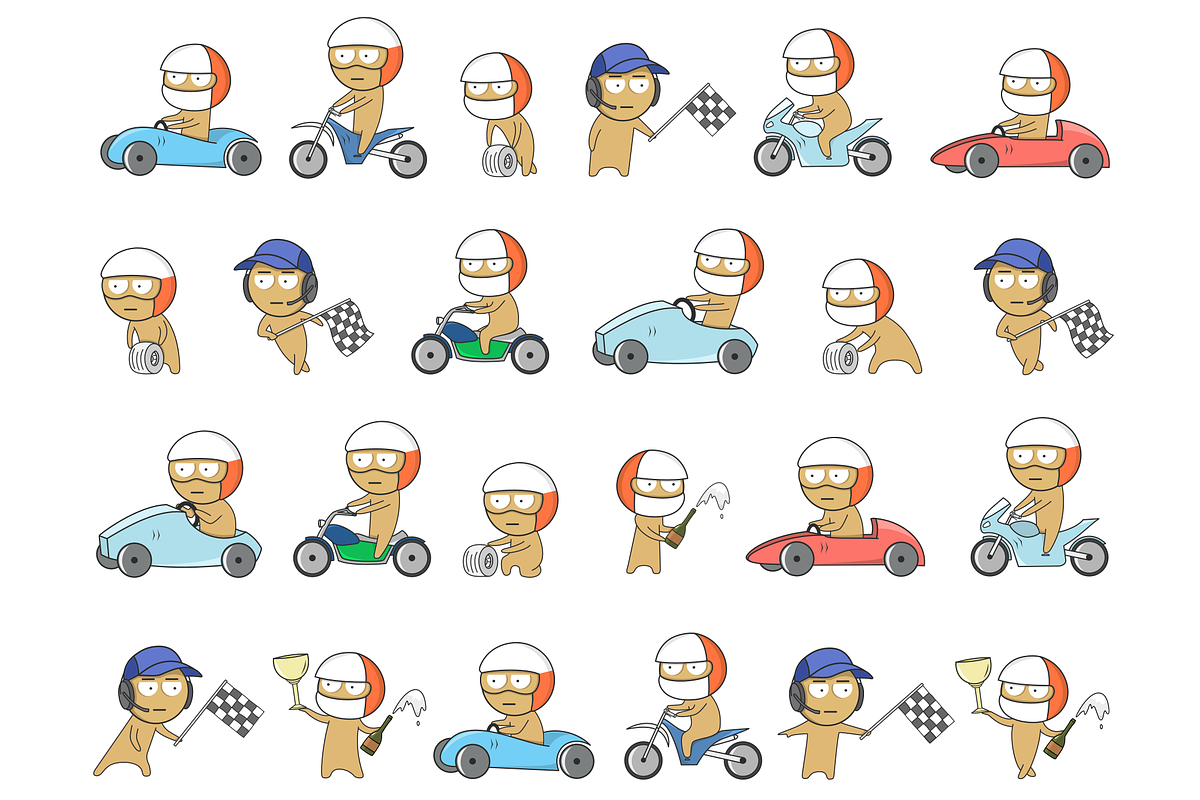 Icons about racing, drivers., a Graphic by JK comics (Photo 1 of 5)