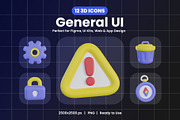 General UI 3D Icon Pack, an Object Graphic by Artnivora.Std (Thumbnail 1 of 4)