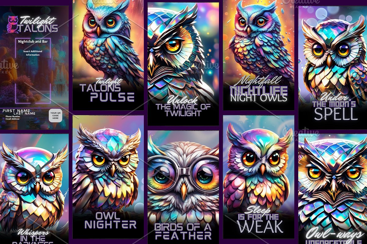 Magical Holographic Owls: Moo Cards preview 7