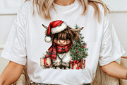 Plaid Christmas Cow PNG Clipart, a Seasonal Illustration by Canvas Craft (Thumbnail 6 of 10)
