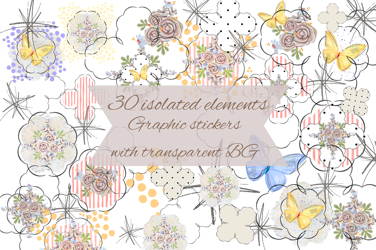 Butterflies and florals - nostalgia, an Object Graphic by Grandma's Lore (Photo 10 of 11)