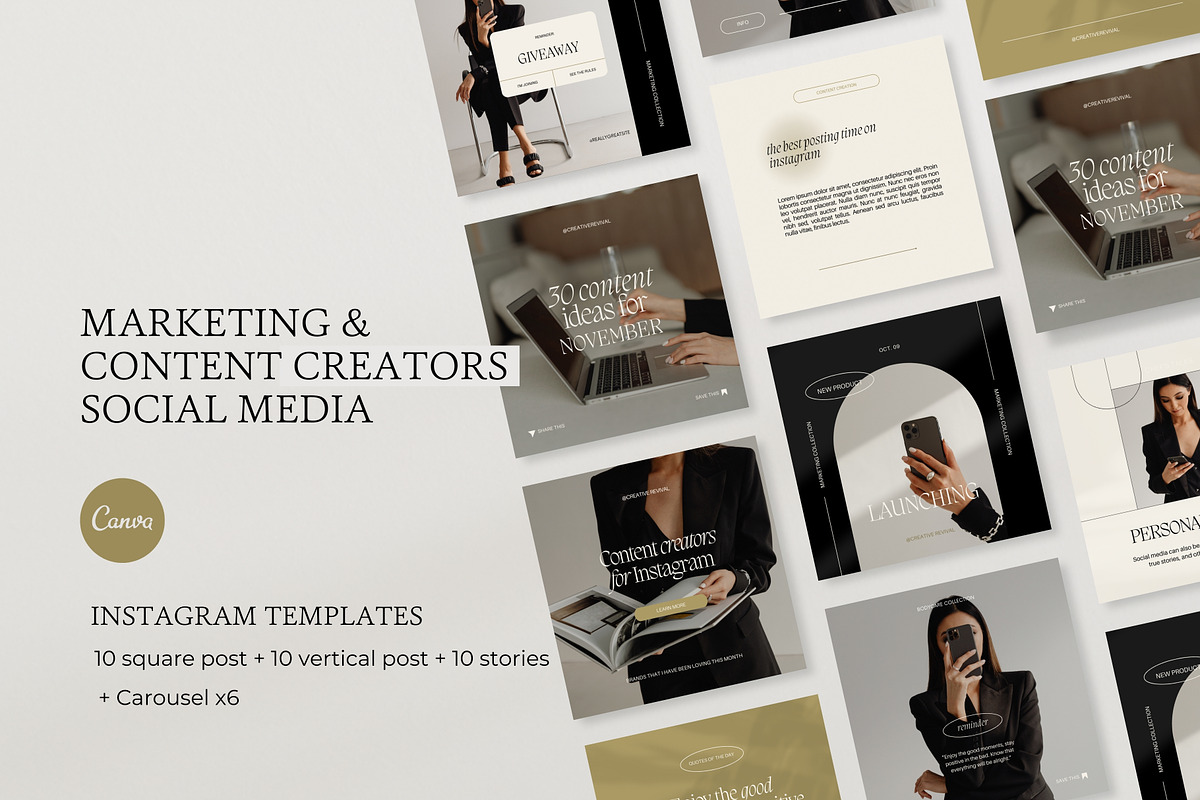 Instagram Templates | Canva, a Social Media Template by Maga Studio (Photo 1 of 6)