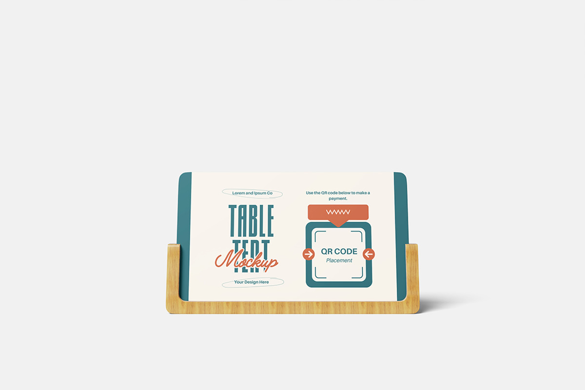 Table Tent Mockup, a Product Mockup by bimockup (Photo 5 of 6)