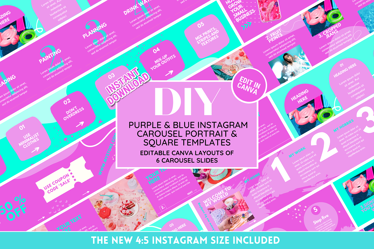Bold Instagram Carousel Bundle