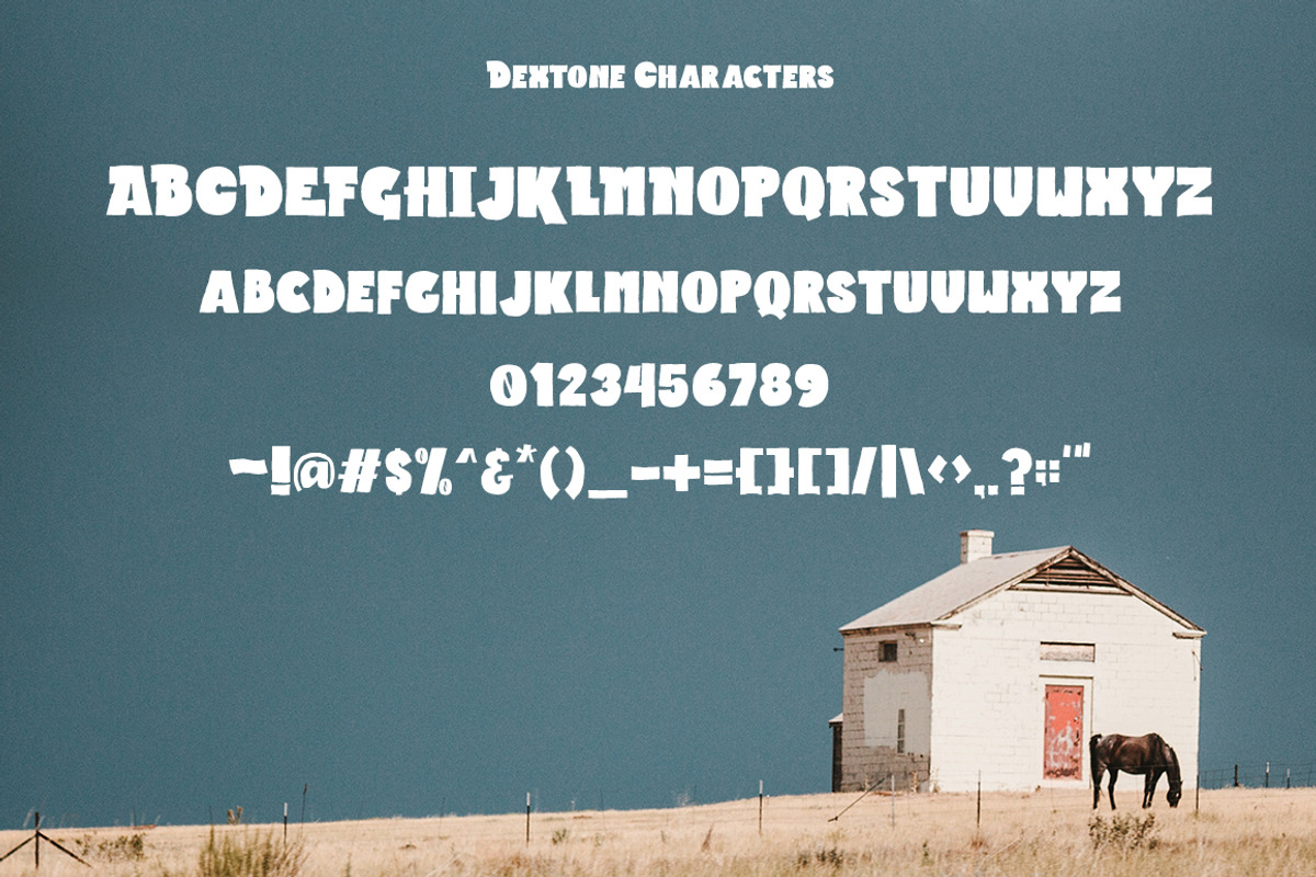Dextone Typeface, a Font by giemons™ (Photo 4 of 5)