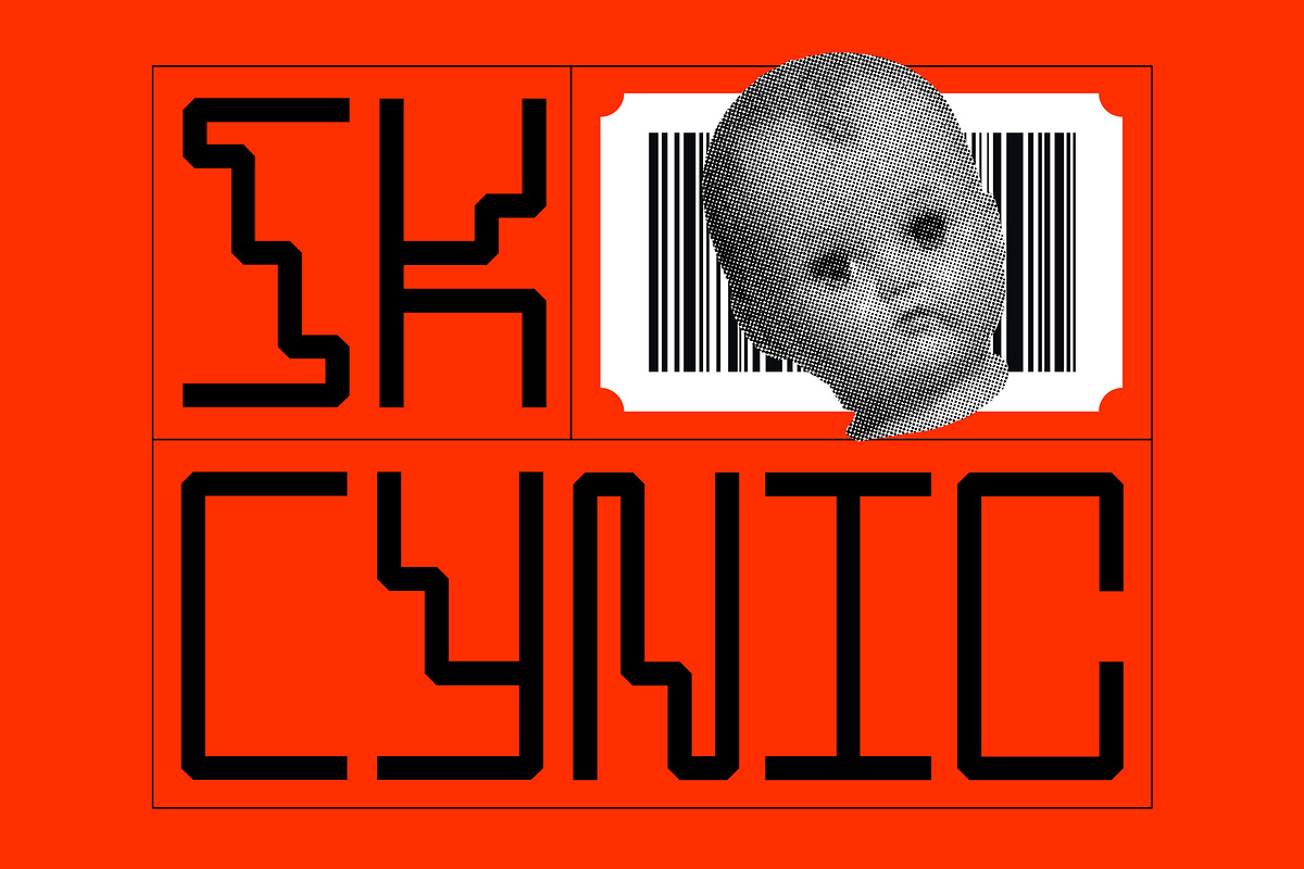 SK Cynic — Industrial Geometric Font, a Font by Shriftovik Type Foundry (Photo 1 of 12)