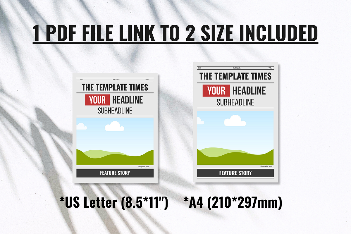 Front Page Newspaper Template, a Magazine Template by ZoloDesignHub (Photo 2 of 7)