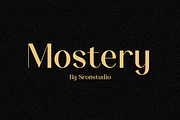 Mostery - Modern Sans Serif Font, a Sans Serif Font by Sronstudio (Thumbnail 1 of 9)