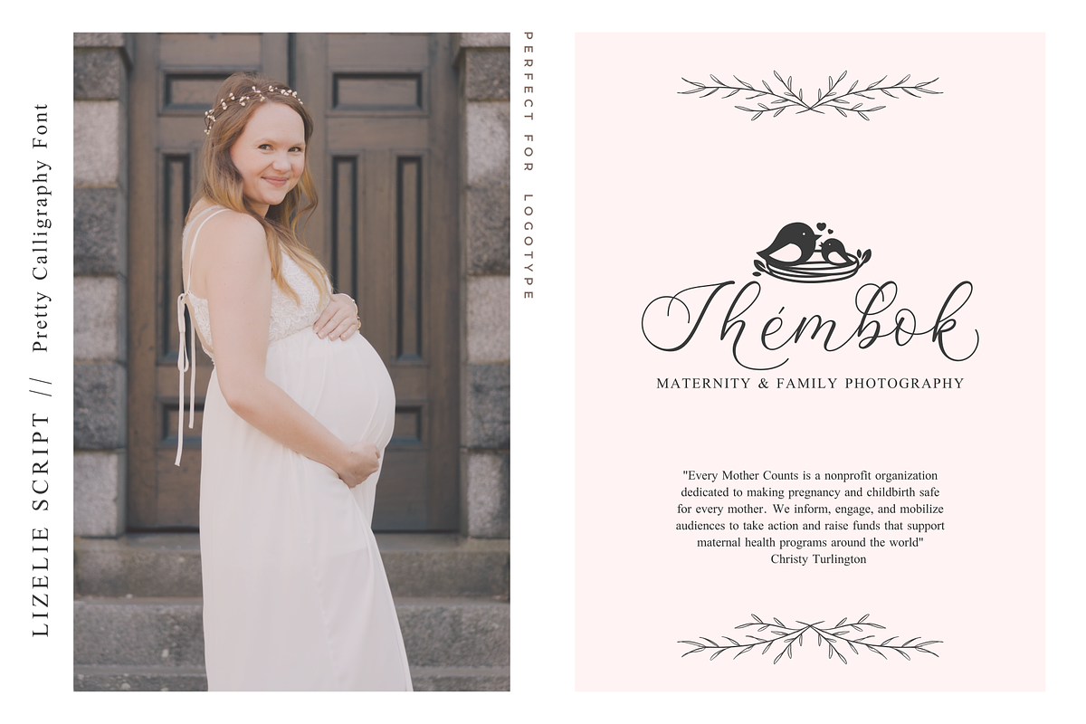 Lizelie Calligraphy font preview 8