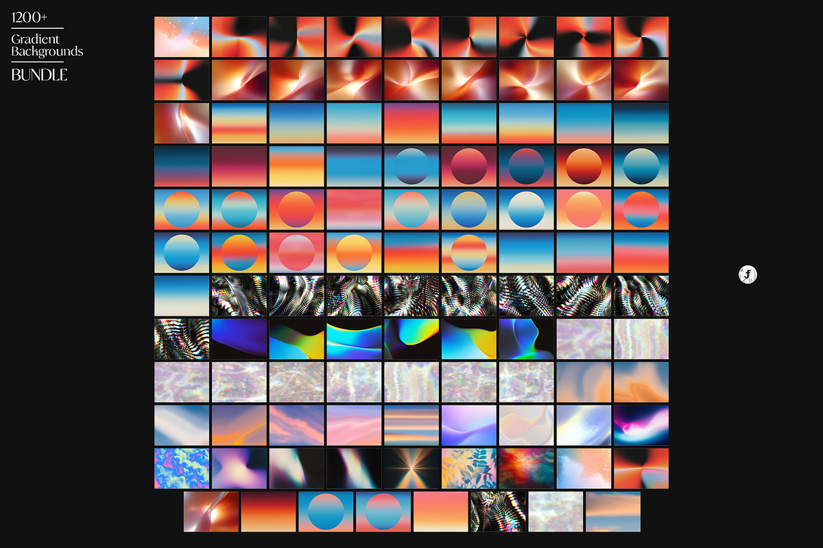1200+ Gradient Backgrounds Bundle, a Background Graphic by Freezerondigital (Photo 18 of 27)