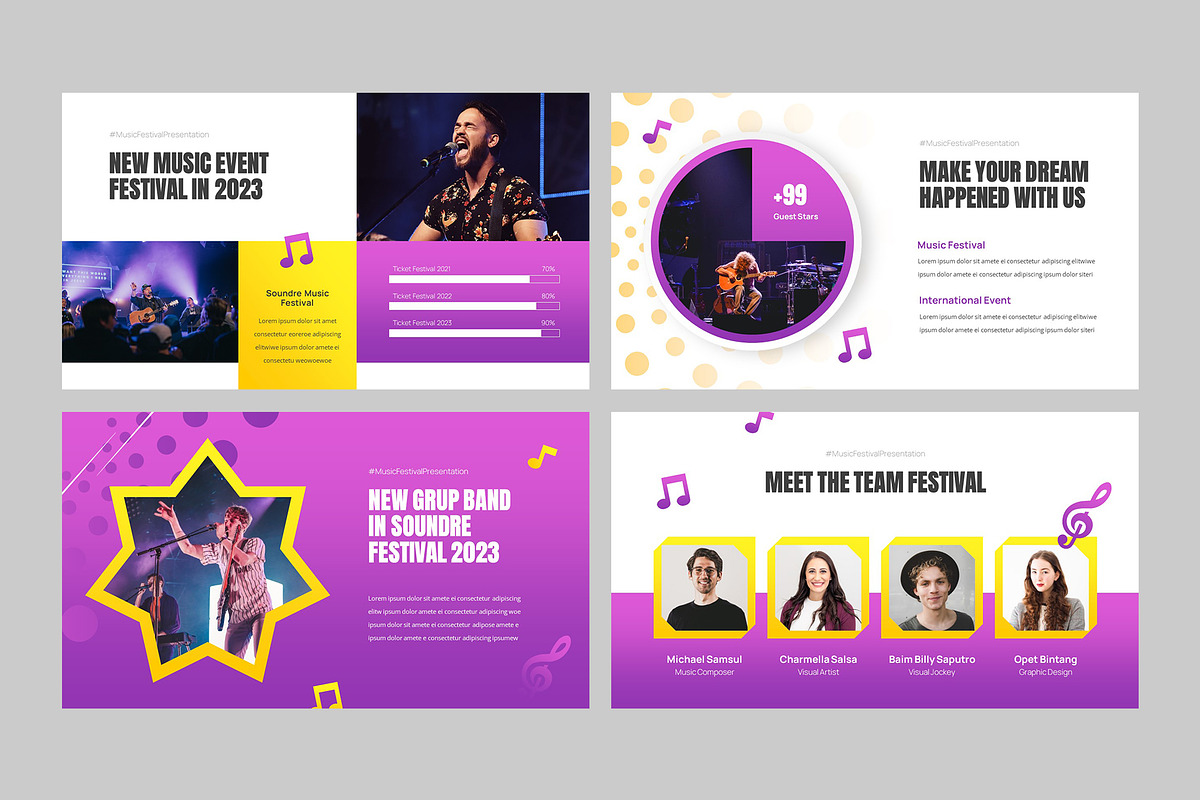 SOUNDRE - Music Festival Powerpoint, a Presentation Template by rgbryand (Photo 5 of 9)